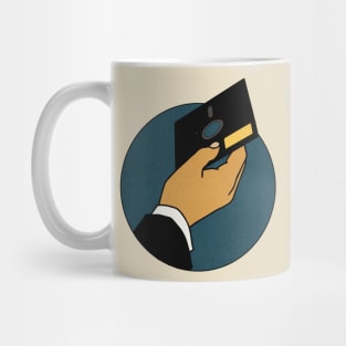 Vintage Floppy Disk Love Mug